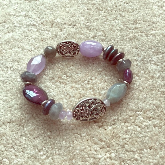 Silpada Jewelry - Silpada Sterling Silver, Gray & Purple Bracelet